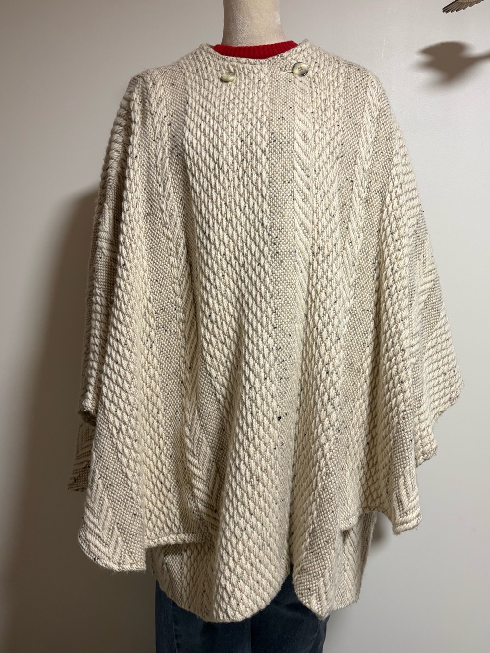 Vtg Irish Wool Cape